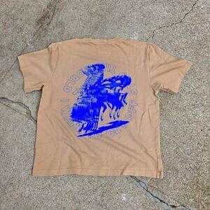Vtg LAST HEAVY Brand Saddle Up Cowboy Horse Graphic Streetwear T Shirt Sm USA